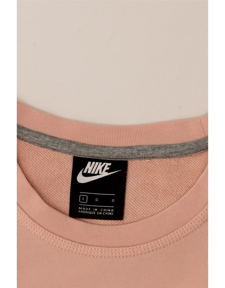 NIKE Womens Sweatshirt Jumper UK 16 Large Pink Cotton Vintage Nike and Second-Hand Nike from Messina Hembry 