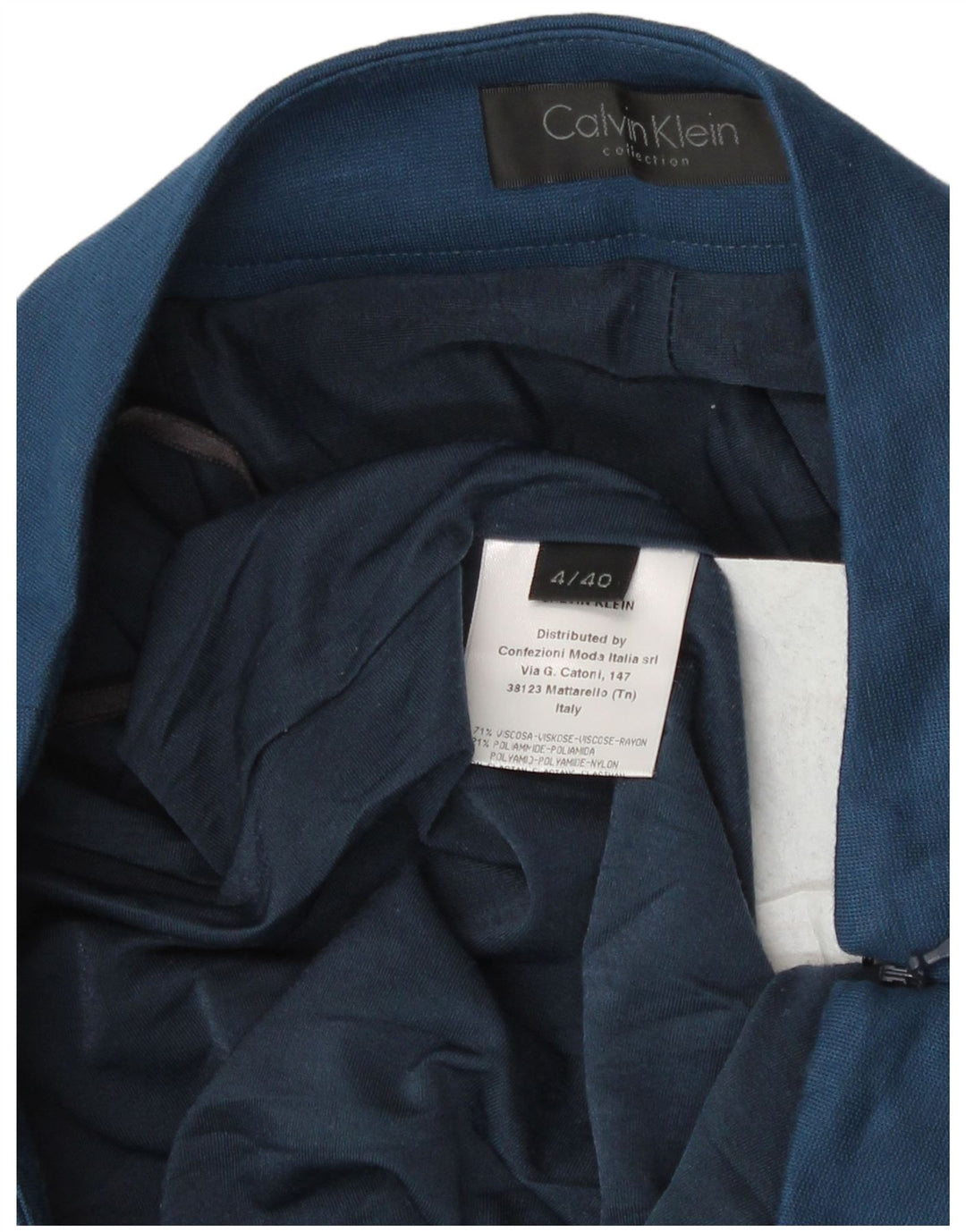 Calvin Klein Dame Mini-nederdel US 4 Small W28 Blue Viscose