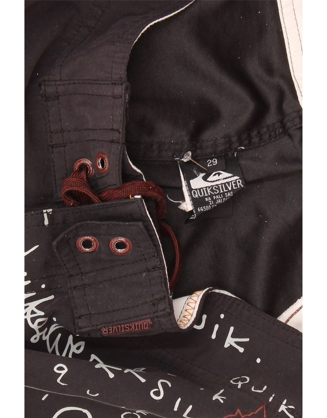 QUIKSILVER Grafiske badeshorts til mænd Lille sort polyester