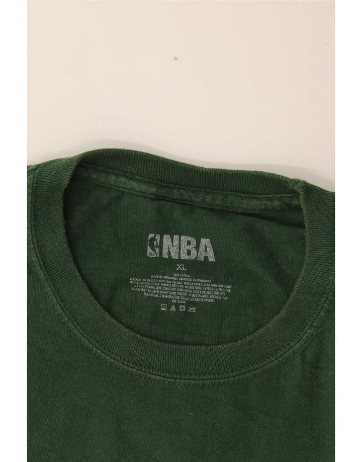 NBA grafisk T-shirt top til mænd XL Grøn bomuld