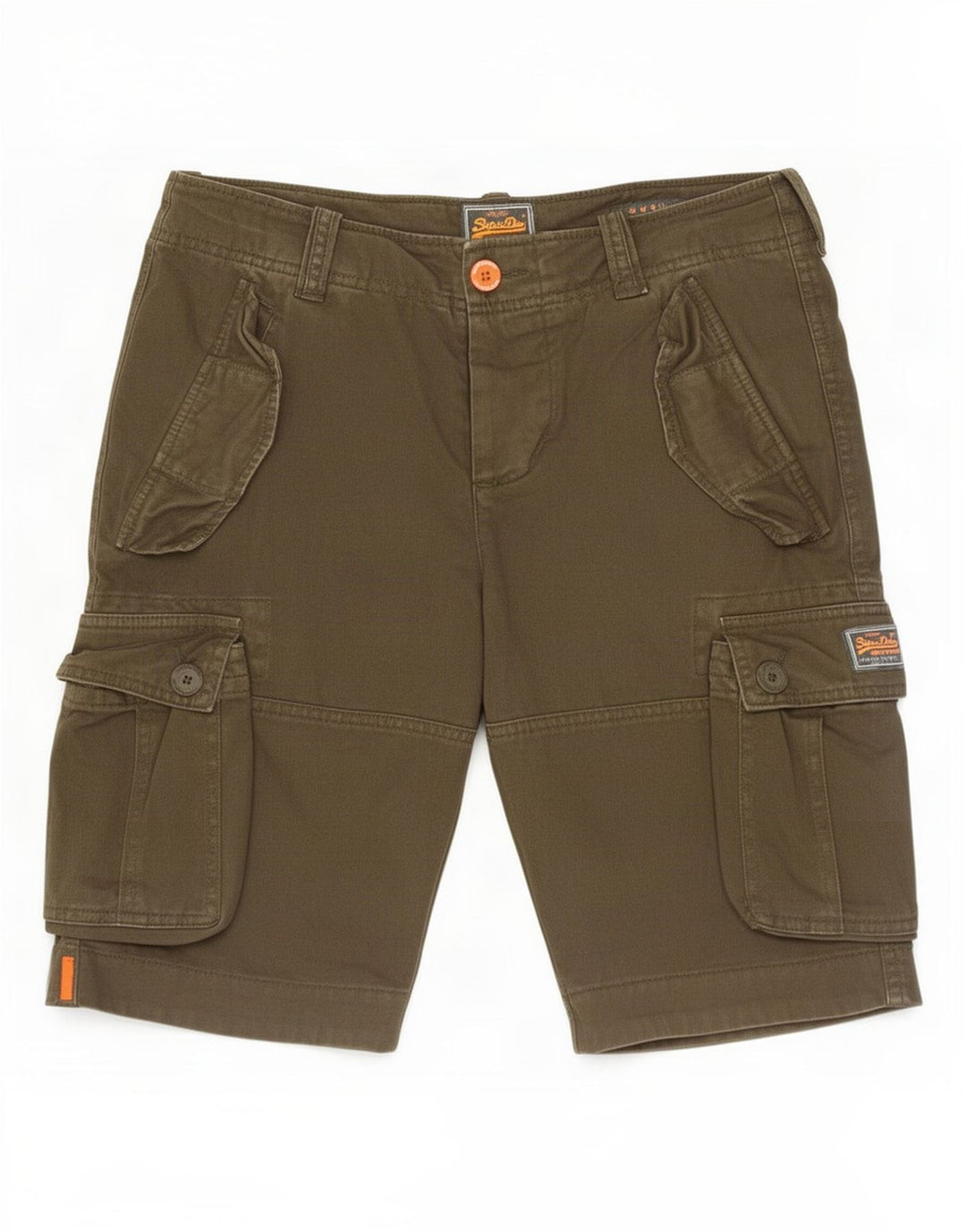 Superdry Herre Cargo Shorts Små W31 Khaki Bomuld