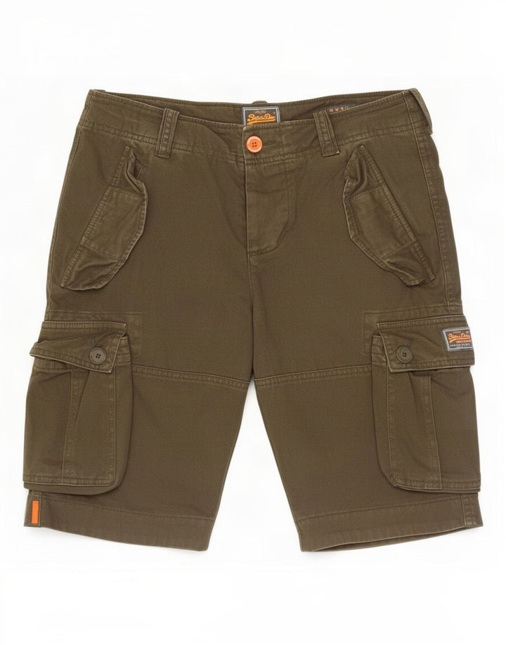 Superdry Herre Cargo Shorts Små W31 Khaki Bomuld