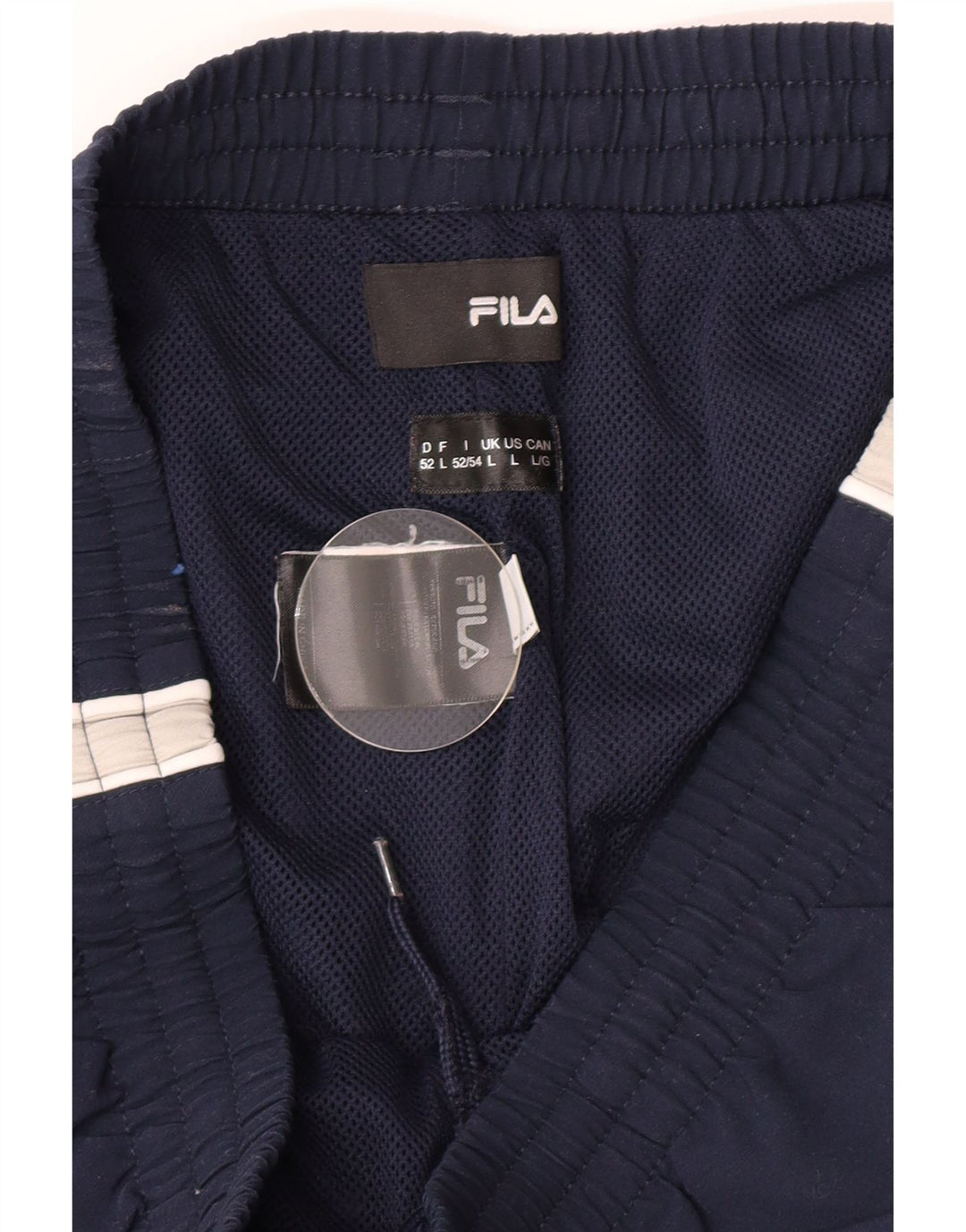Fila Herre grafisk træningsdragt Bukser Large Navy Blue Colourblock Polyester