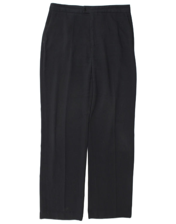 Zara Womens Straight Suit Trousers EU 40 Medium W30 L31 Navy Blue Polyester