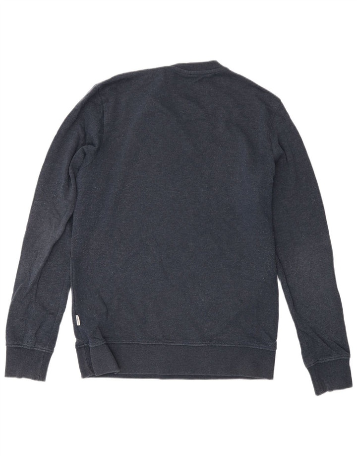 Jack & Jones grafisk sweatshirt til mænd, lille marineblå bomuld