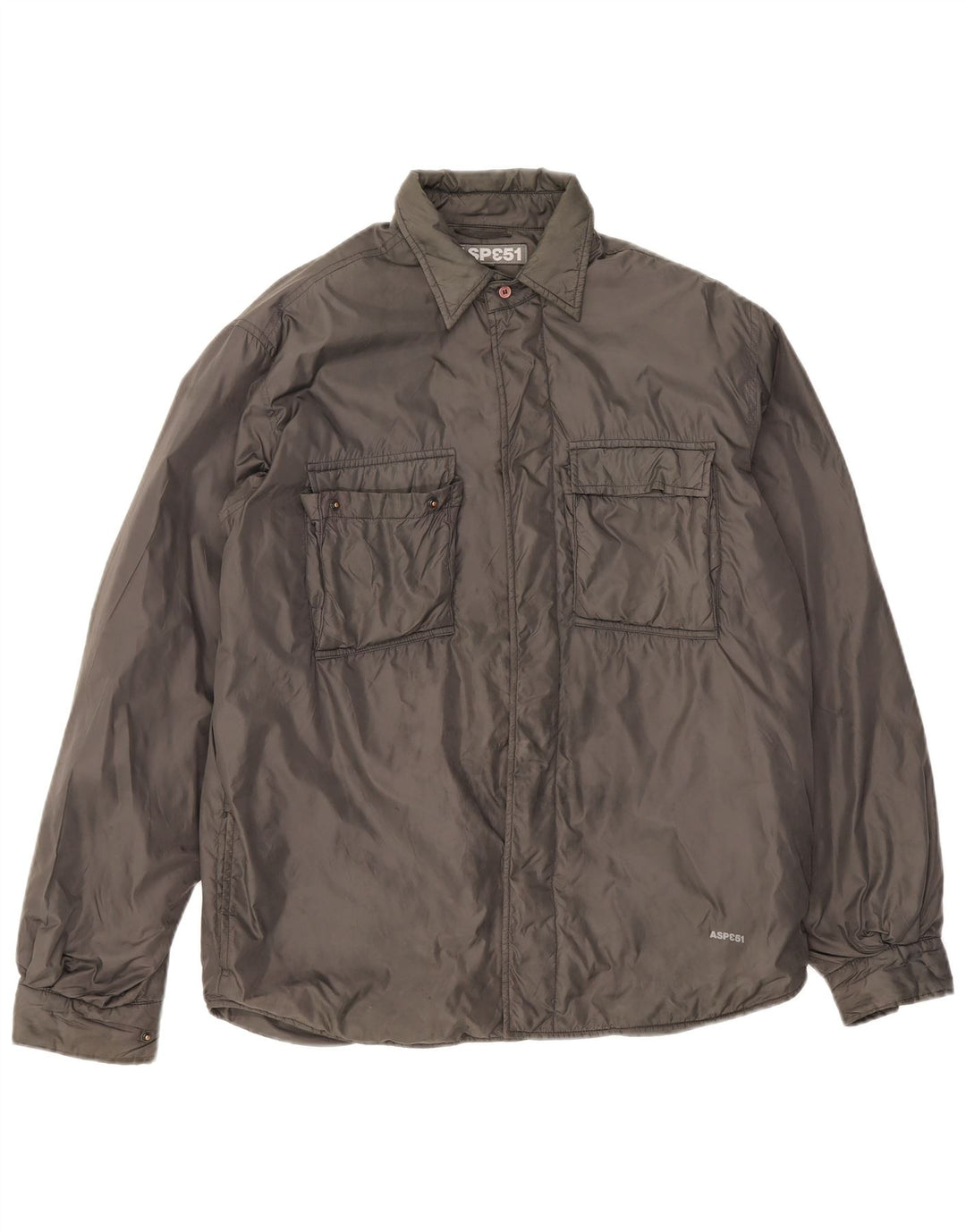 Aspesi Herre Utility Jacket UK 40 Large Grå Polyamid