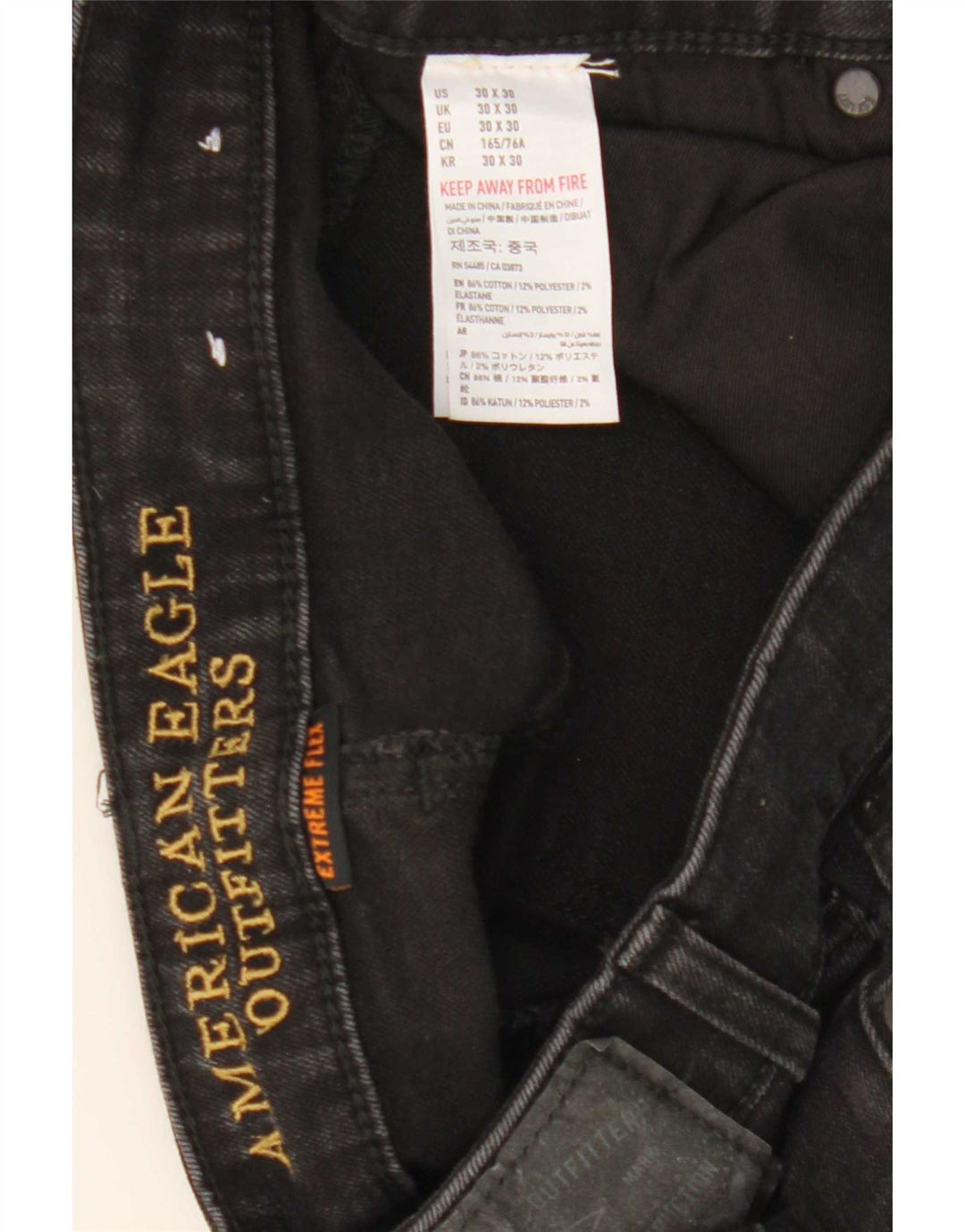 American Eagle Dame Skinny Jeans W30 L30 Sort Bomuld