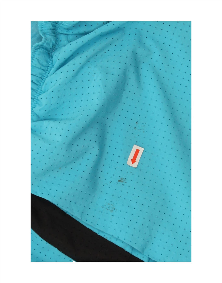 NIKE Mens Graphic Sport Shorts Medium Blue Colourblock Polyester Vintage Nike and Second-Hand Nike from Messina Hembry 