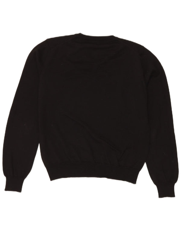 Calvin Klein Herre V-hals trøje Sweater Large Sort Virgin Wool