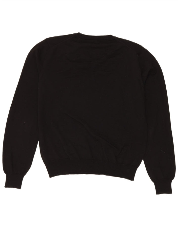 Calvin Klein Herre V-hals trøje Sweater Large Sort Virgin Wool