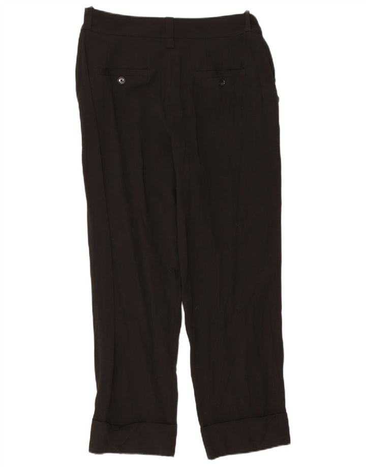 Massimo Dutti Dame Cropped Trousers EU 40 Medium W30 L24 Sort Viscose