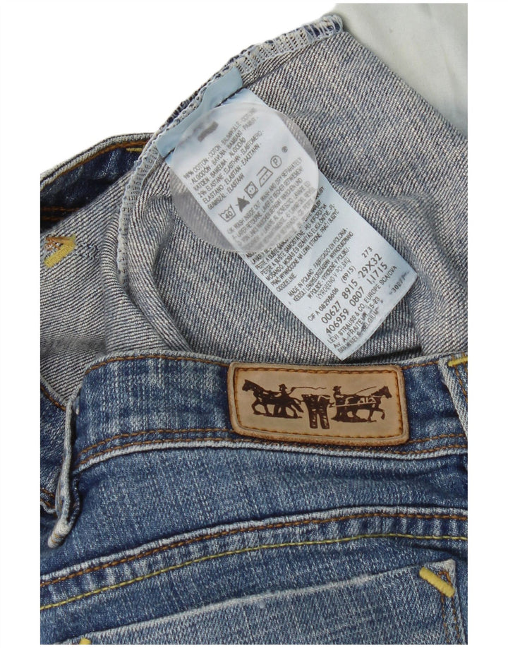 Levi's lige jeans til kvinder W29 L32 blå bomuld