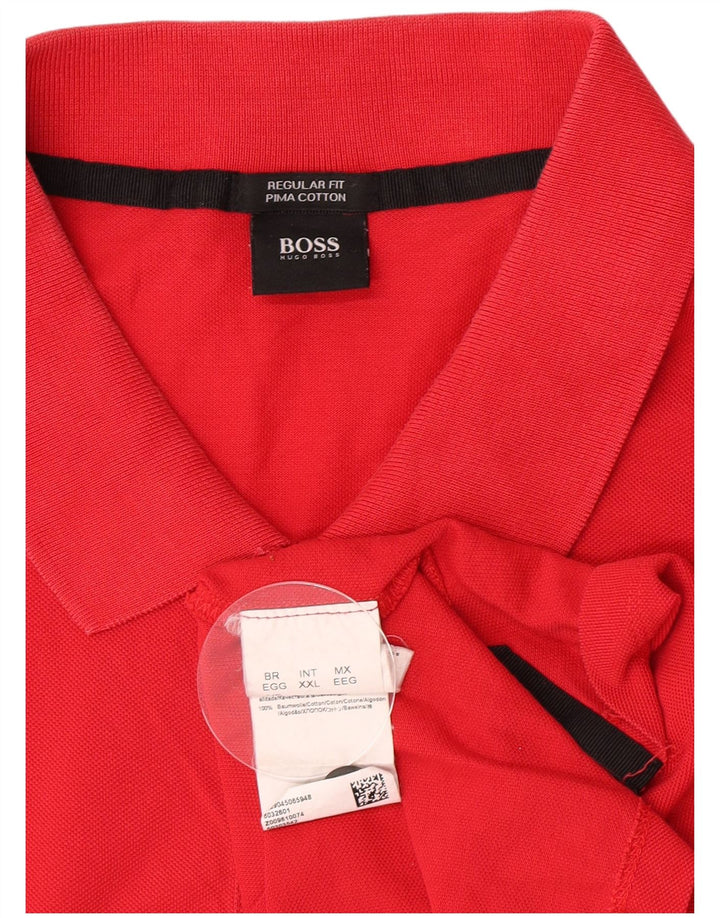 Hugo Boss Herre Regular Fit Polo Shirt 2XL Rød Bomuld