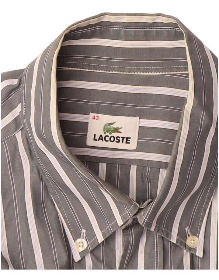 LACOSTE Herreskjorte str. 43 Stor gråstribet bomuld