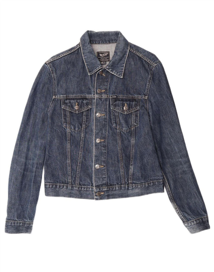 GAS Womens Denim Jacket UK 14 Medium Blue Cotton