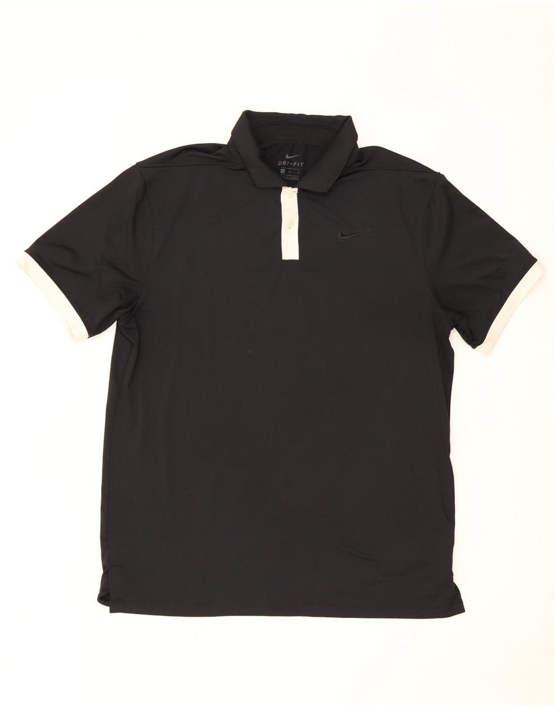 Nike Dri Fit poloshirt til mænd, medium sort polyester