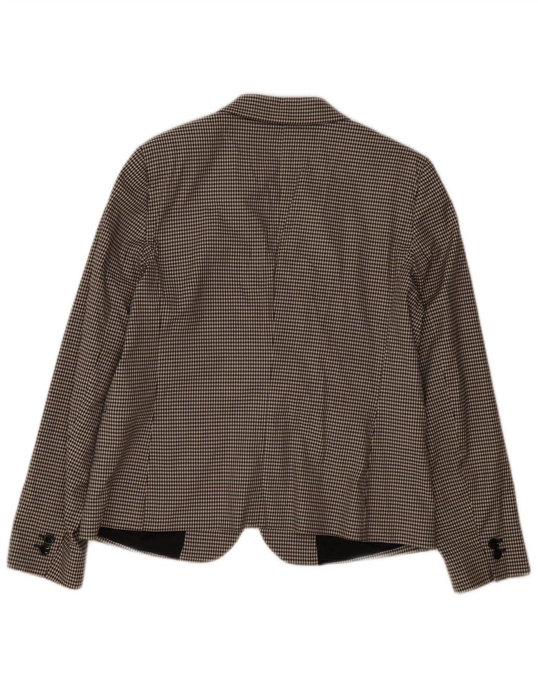 Massimo Dutti Dame 2-knaps blazerjakke EU 44 XL Sort Houndstooth