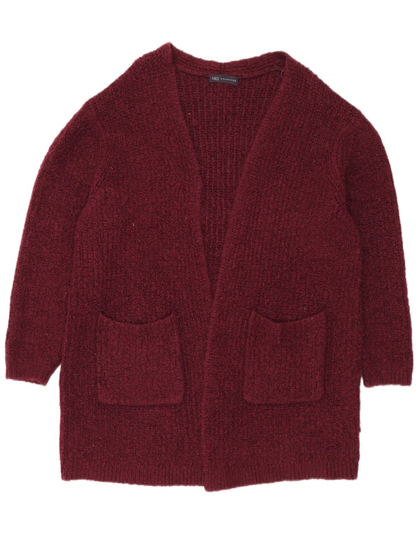 Marks & Spencer Dame Oversized Open Cardigan Sweater UK 16 Large Maroon