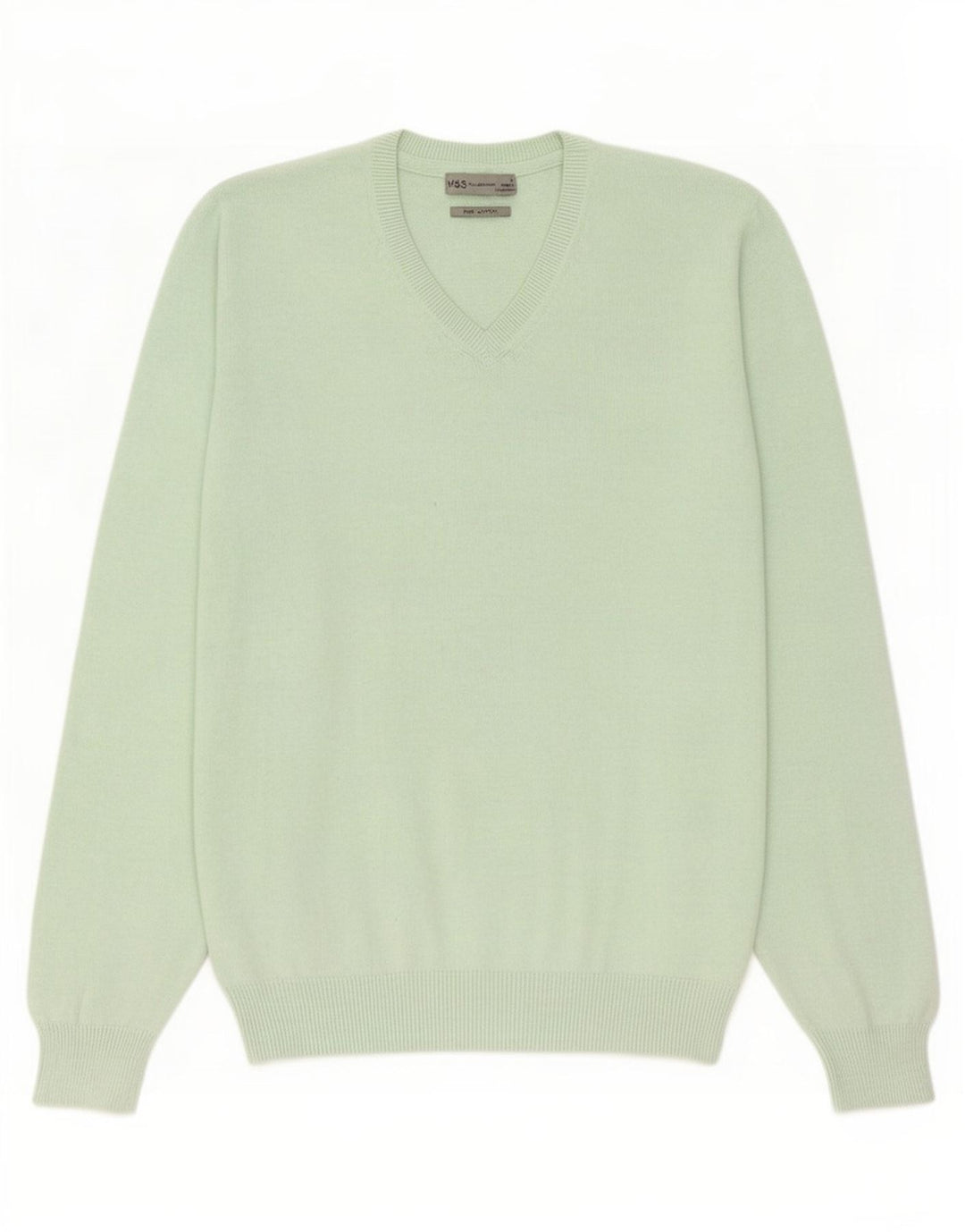 Marks & Spencer Herre V-hals sweater Stor turkis bomuld