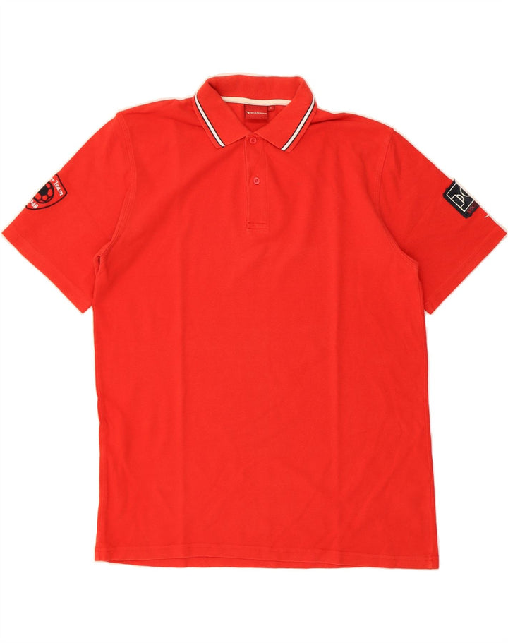 DIADORA Mens Graphic Polo Shirt XL Red Cotton Vintage Diadora and Second-Hand Diadora from Messina Hembry 