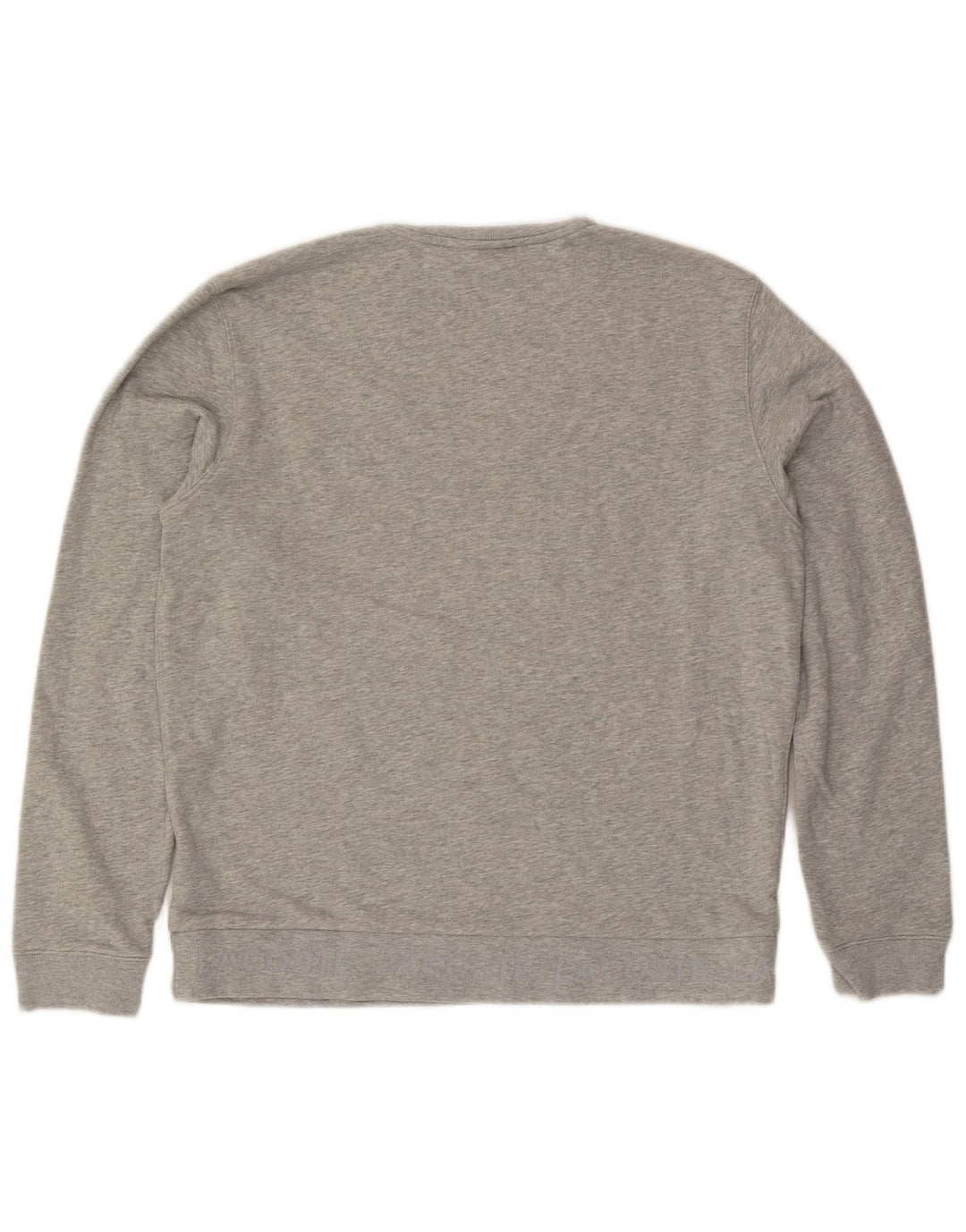 Lacoste Herre Sweatshirt Jumper Størrelse 5 Large Grå Flecked Bomuld