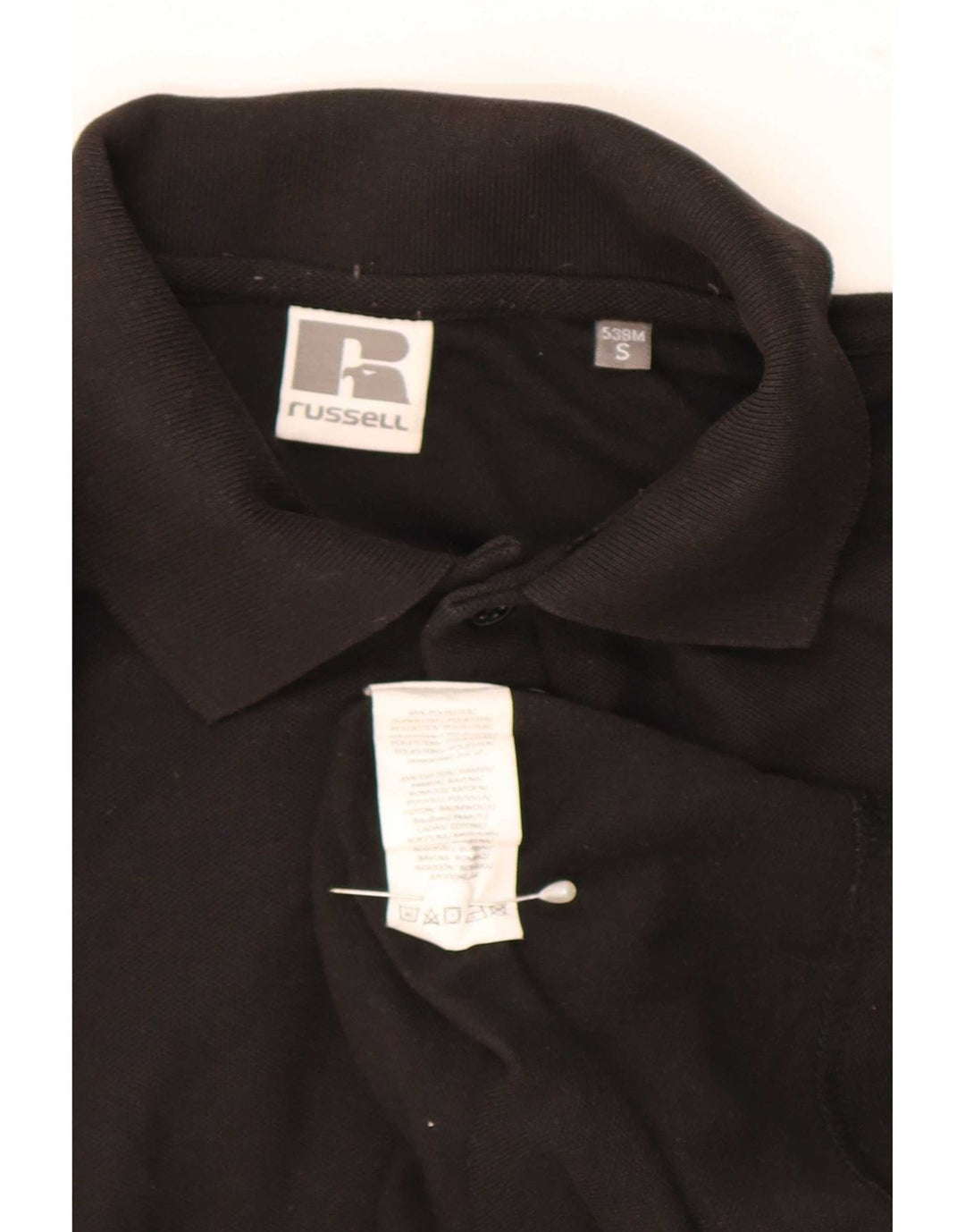 Russell Athletic Herre grafisk poloshirt Lille sort polyester