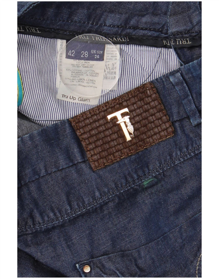 TRUSSARDI Kvinder Cropped Jeans W26 L24 Marineblå Bomuld