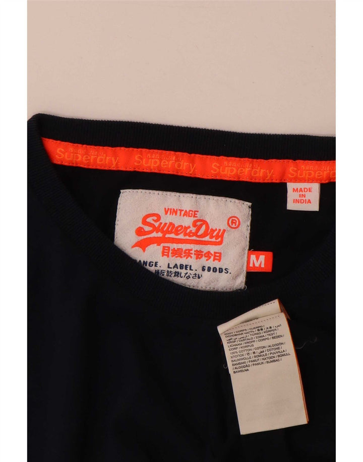 Superdry Herre T-shirt Top Medium Marineblå Bomuld