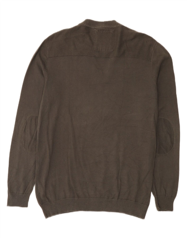 Jack & Jones Herre V-hals sweater Stor grå bomuld