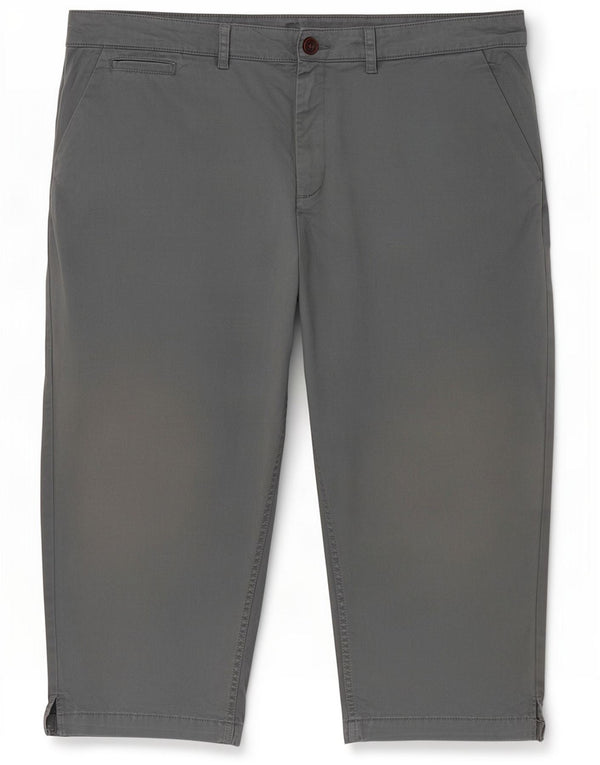 Fat Face Dame Farnham Cropped Trousers UK 22 3XL W45 L20 Grå Bomuld