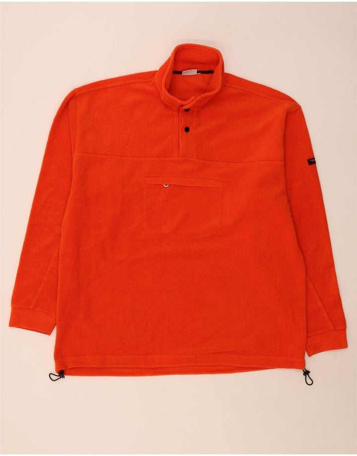 Diadora Herre Button Neck Fleece Jumper XL Orange