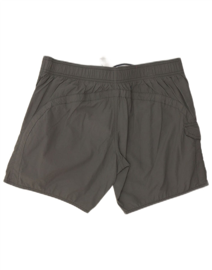 Emporio Armani Grafiske svømmeshorts til mænd, store grå polyester