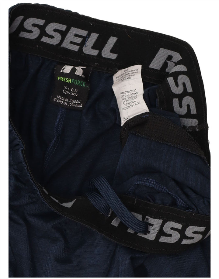 RUSSELL ATHLETIC Sportsshorts til mænd Small Navy Blue Colourblock Polyester
