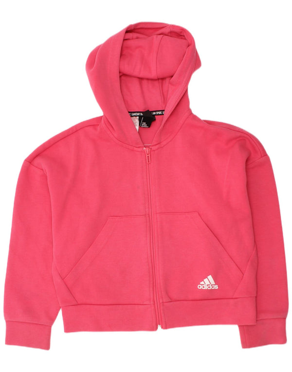Adidas hættetrøje med lynlås til piger 9-10 år Pink Bomuld