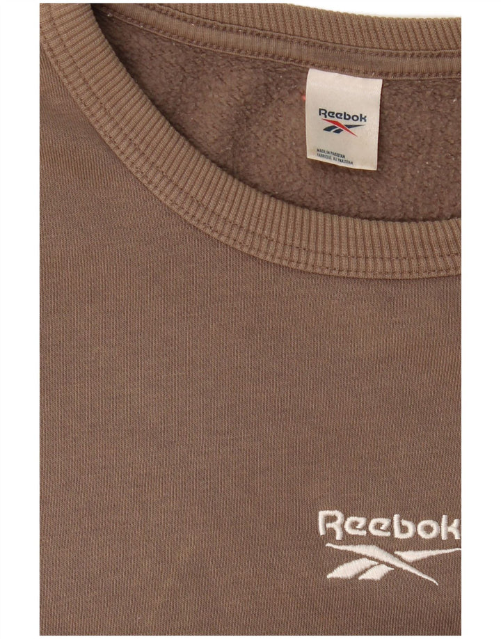 REEBOK Herre Loose Fit Sweatshirt Jumper Medium Brun