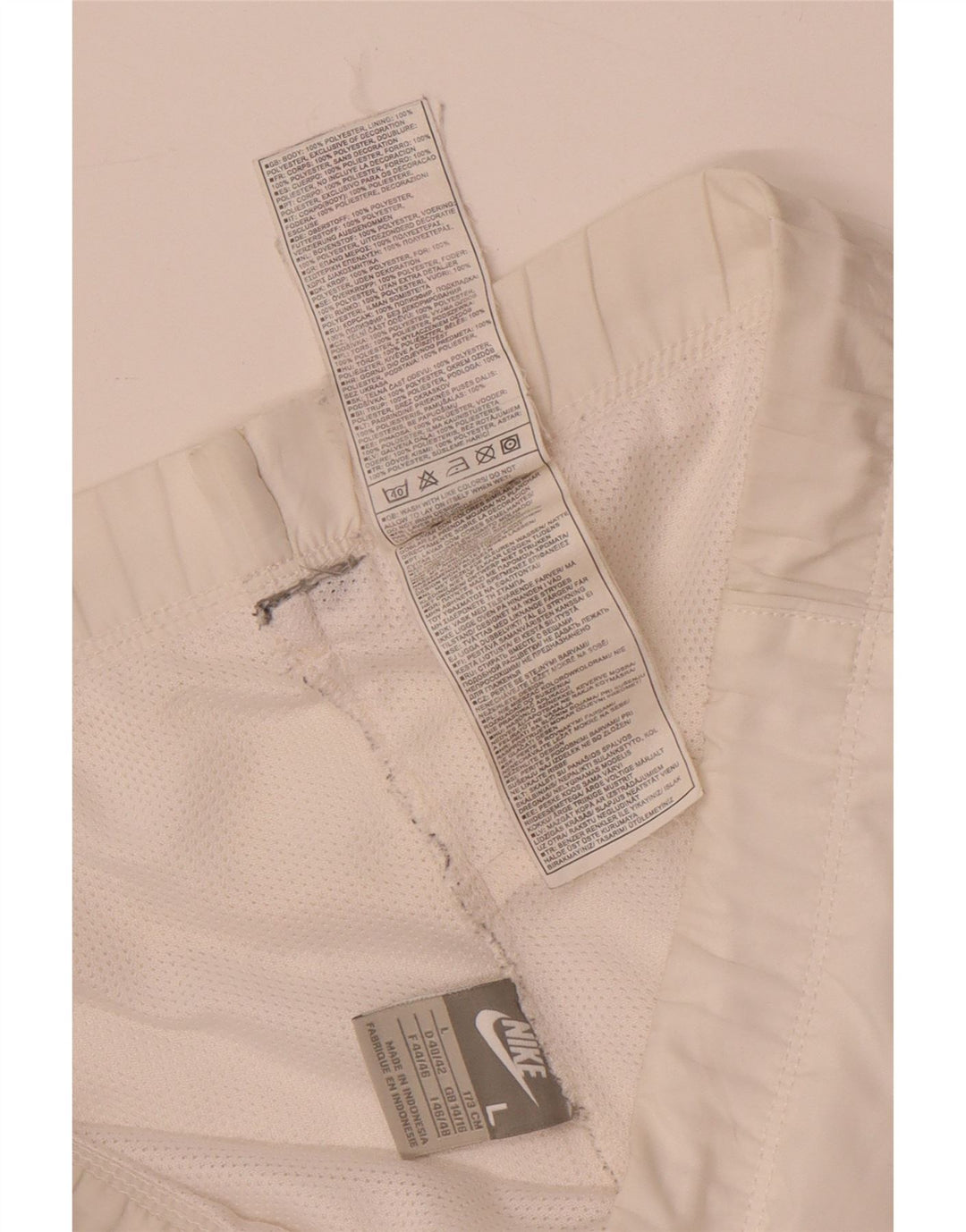 Nike sportsshorts til kvinder UK 14/16 Large White Polyester