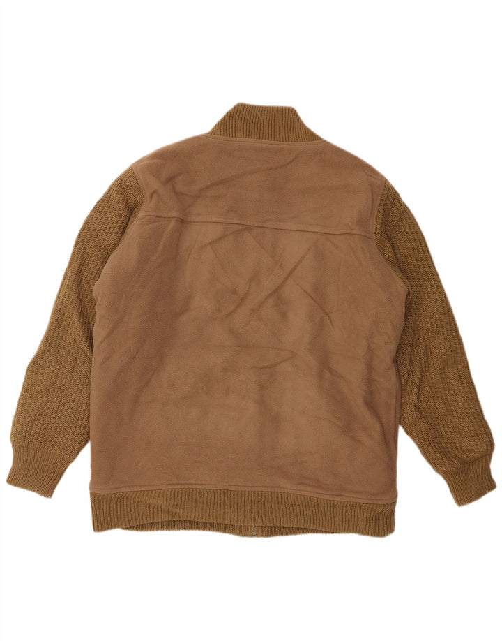 James Pringle Herre Loose Fit Bomber Jacket UK 36 Small Brown Polyester