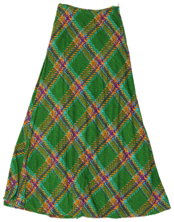 Vintage Dame A-Line nederdel IT 46 Large W26 Green Check