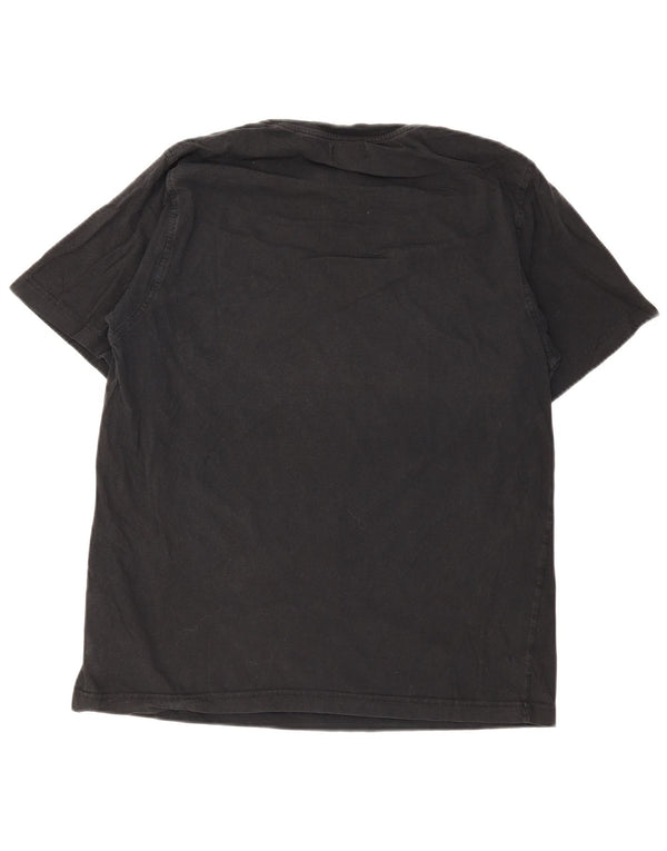 Kappa Herre Grafisk T-Shirt Top Medium Sort Bomuld