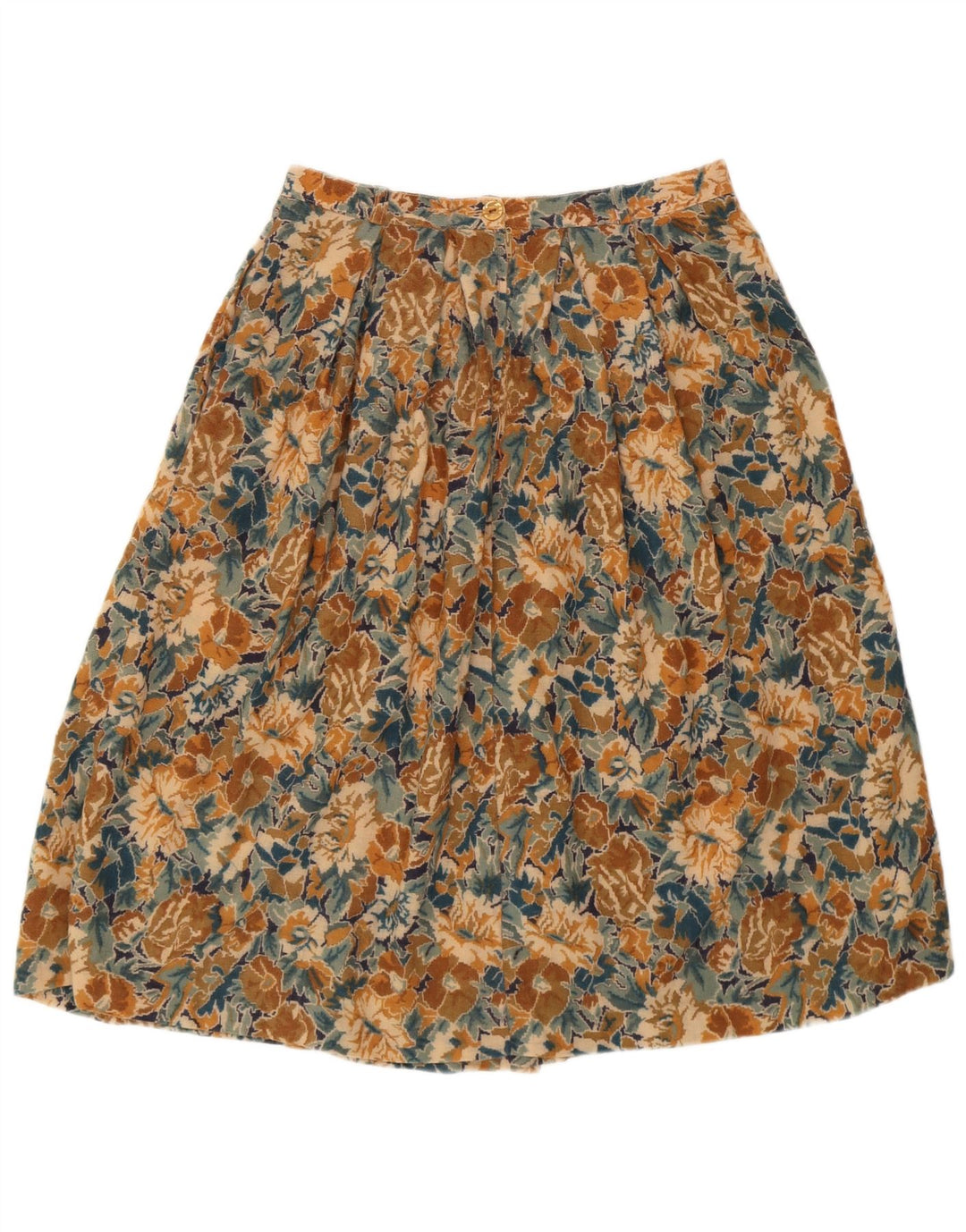VINTAGE Womens A-Line Skirt W26 Small  Brown Floral