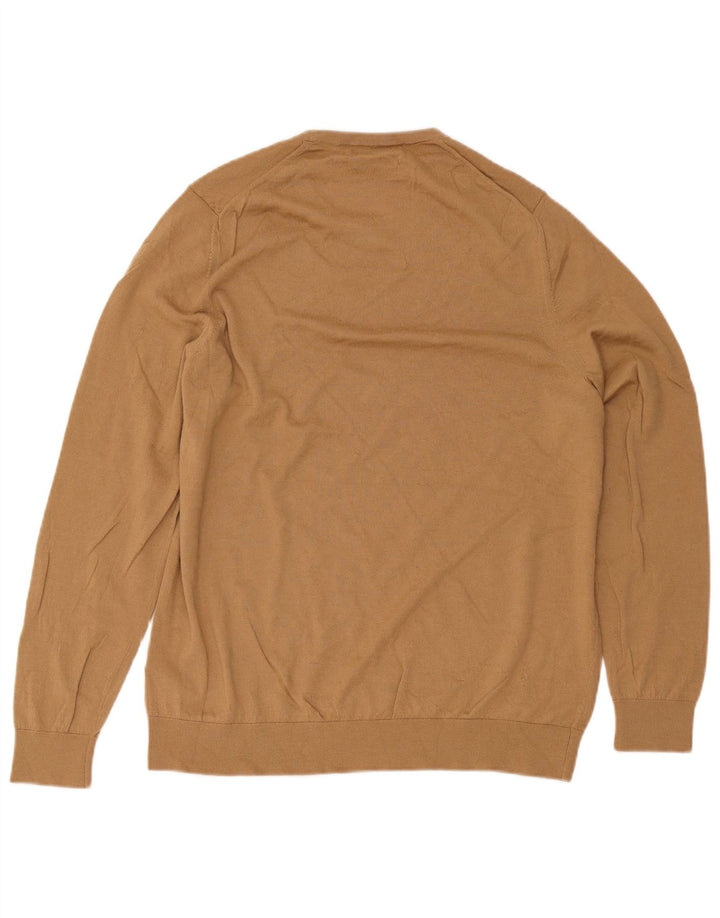Marks & Spencer Herre Autograph Crew Neck Jumper Sweater 2XL Beige