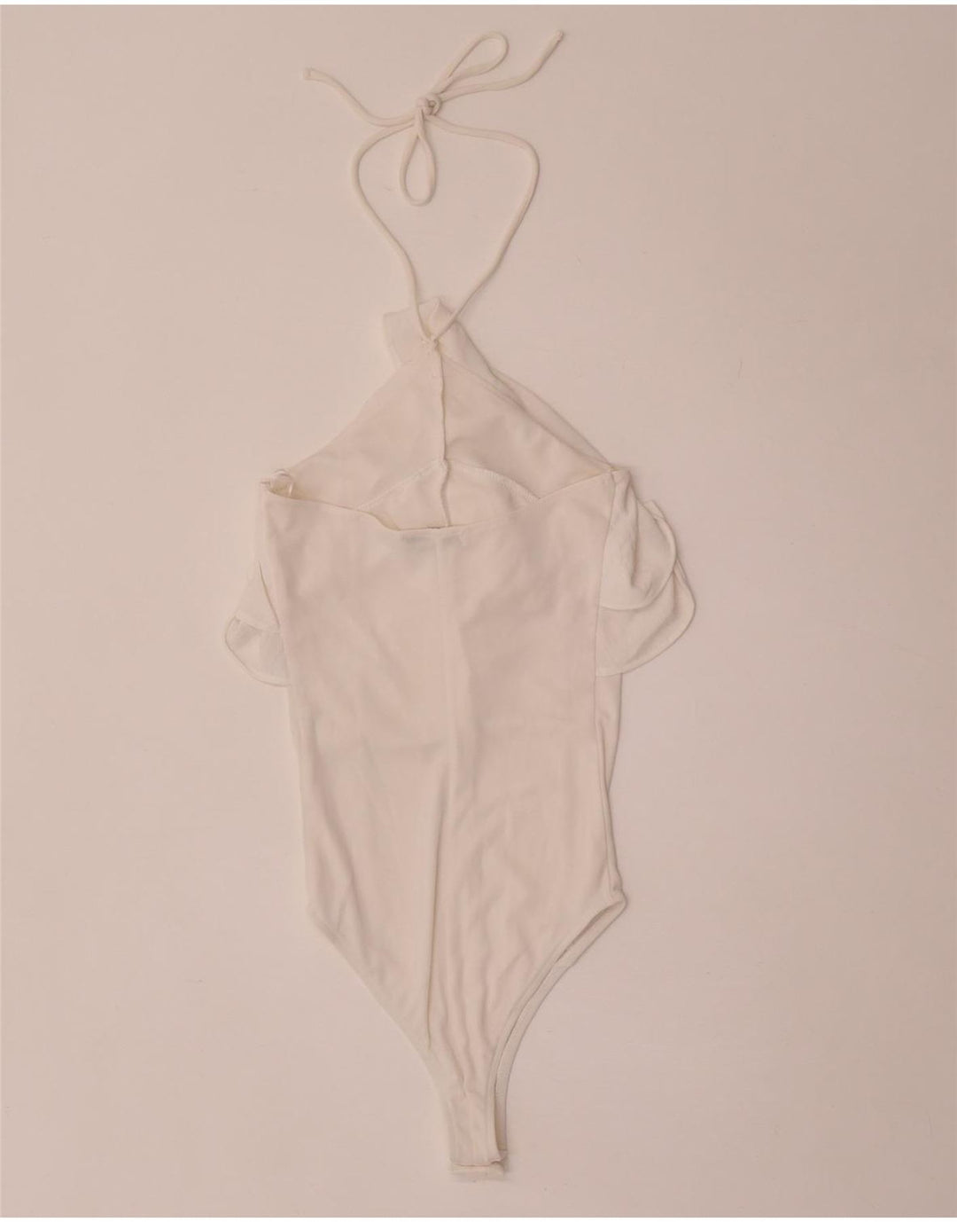 Zara Dame Ærmeløs Bodysuit UK 8 Small White