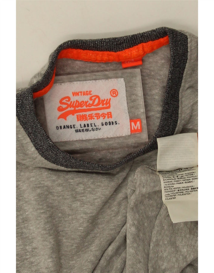 Superdry T-shirt top mellem grå bomuld til mænd
