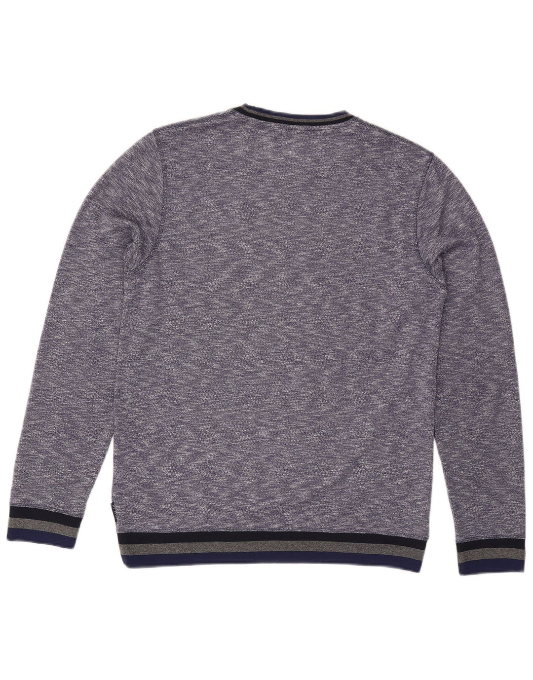 Ted Baker Herre Crew Neck Jumper Sweater Størrelse 3 Medium Blue Flecked