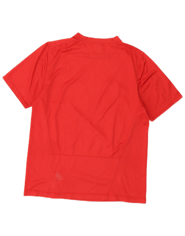 Nike Herre Dri Fit T-Shirt Top UK 39/41 Medium Rød Polyester