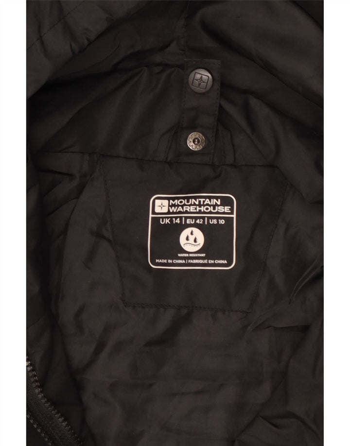 Mountain Warehouse Dame Regnjakke med hætte UK 14 Stor sort polyester