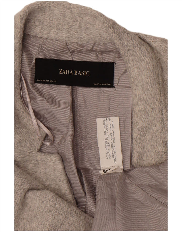 Zara Womens Open Overcoat UK 12 Medium Grey