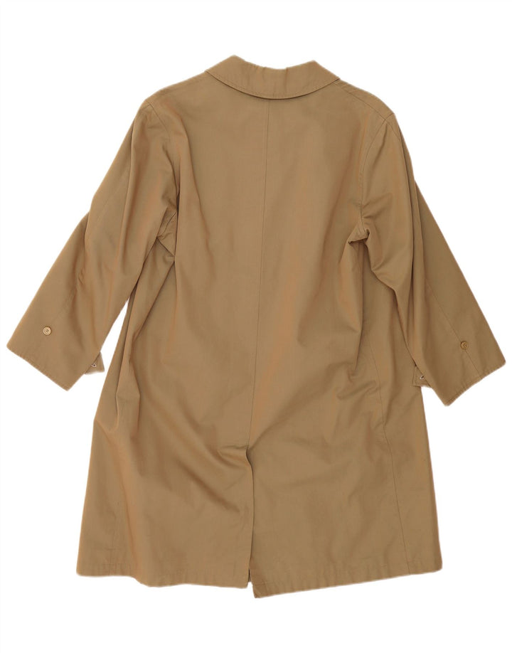 Vintage Dame Hætte Loose Fit Overfrakke IT 40 Small Beige