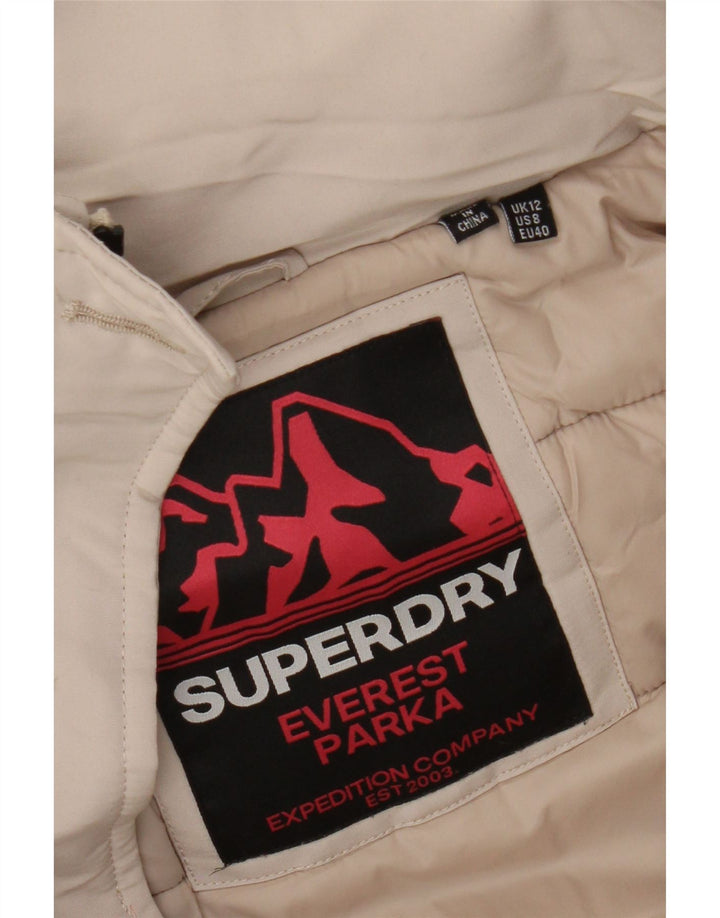 Superdry Parkajakke med hætte til kvinder UK 12 Medium Beige