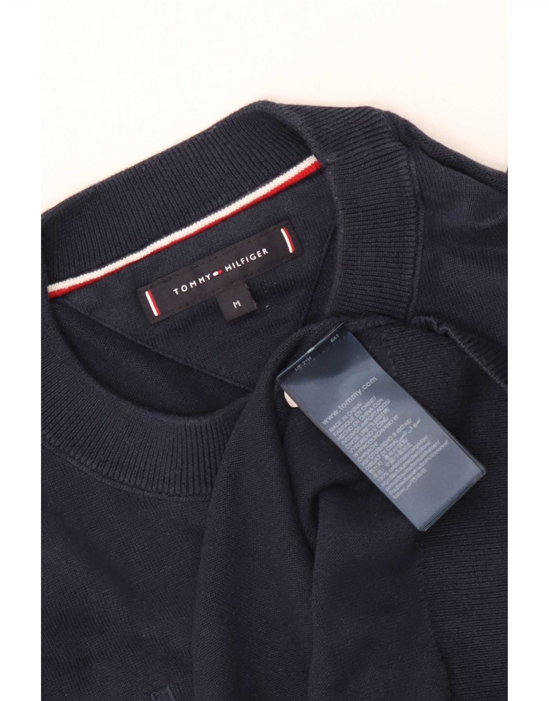 Tommy Hilfiger Herre Graphic Crew Neck Jumper Sweater Medium Navy Blue